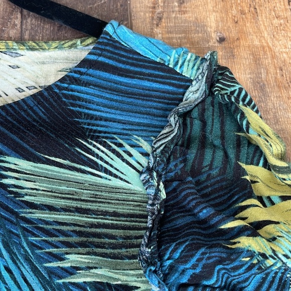 CUPIO Palm Print Boho top (L) - Picture 2 of 8